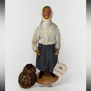 Vintage Dora Parissis Handmade Greek Head Cover and Dress Folk Ceramic Woman